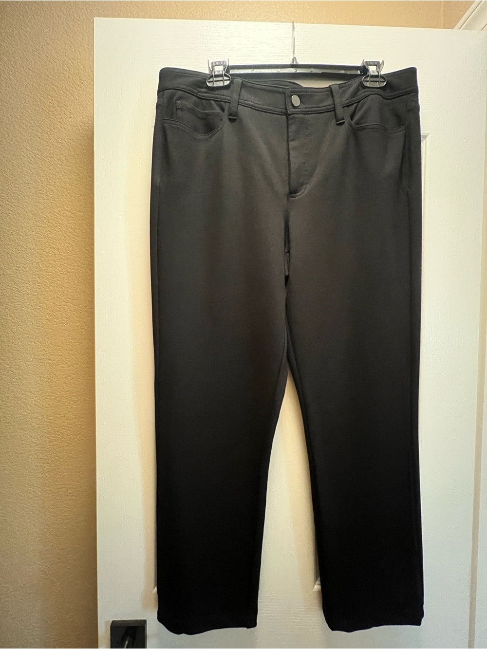 NYDJ Classic Black Straight-Leg Pants Size 12